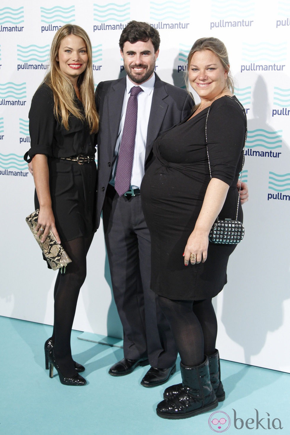 Carla Goyanes, Antonio Matos y Caritina Goyanes en la fiesta Blue Night de Pullmantur