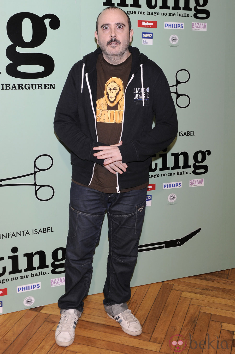 Carlos Areces en el estreno de la obra de teatro 'Lifting'