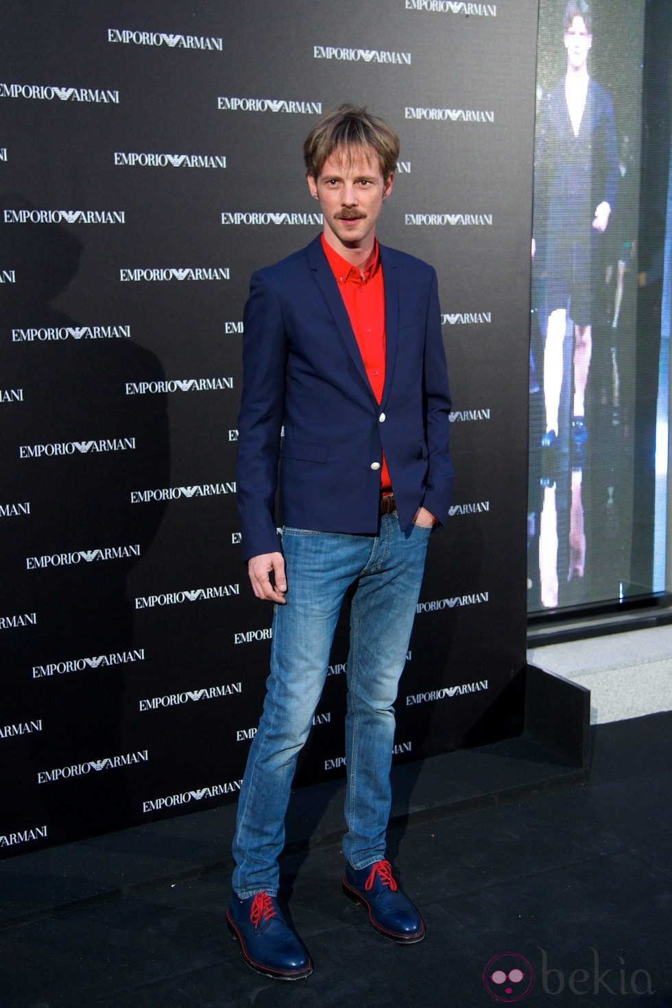 Eloy Azorín en la inauguración de una tienda de Armani en Madrid