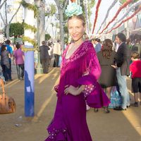 La exmodelo María León en la Feria de Abril 2013