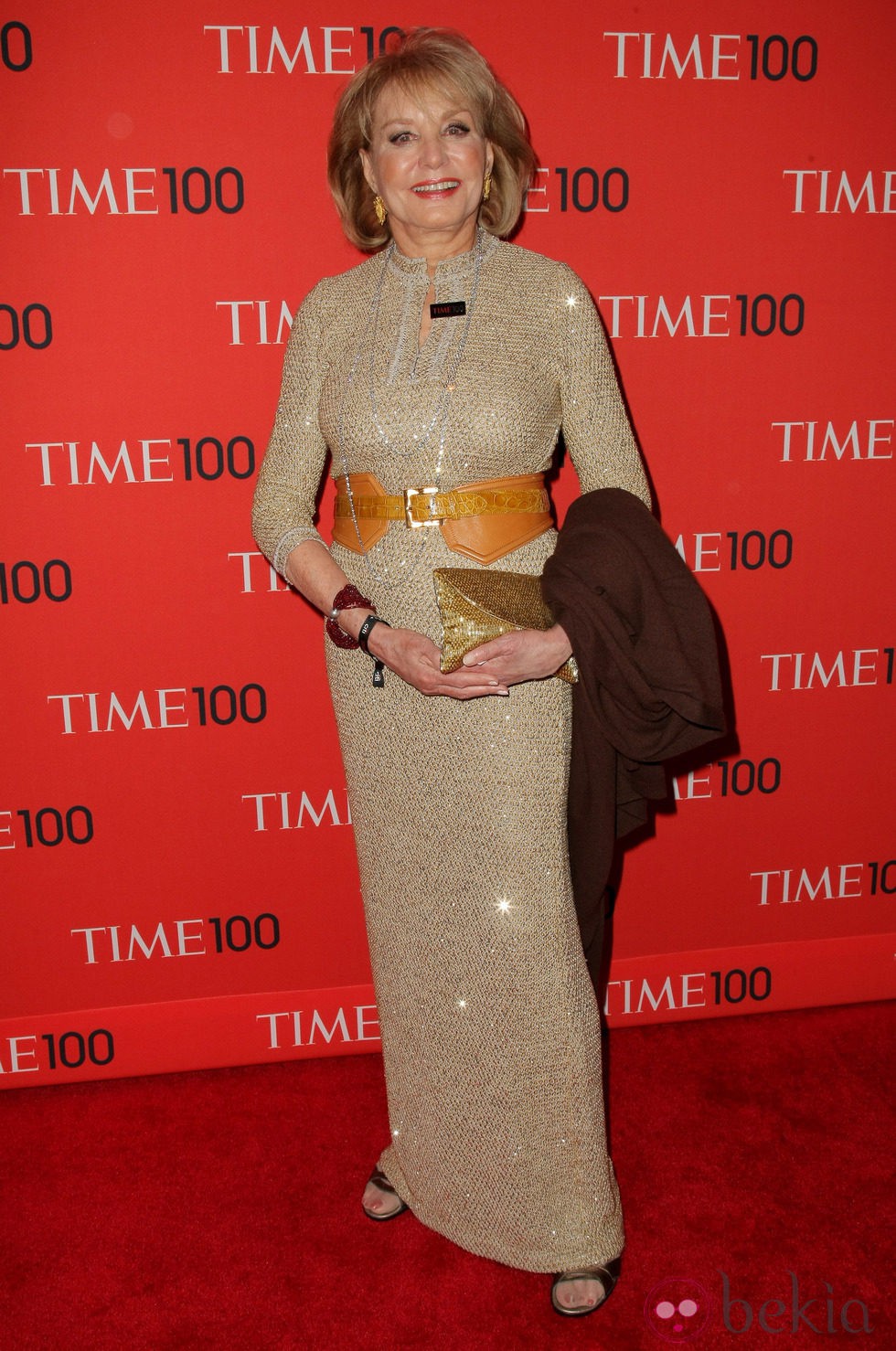 La periodista Barbara Walters en la gala de la revista Time 2013