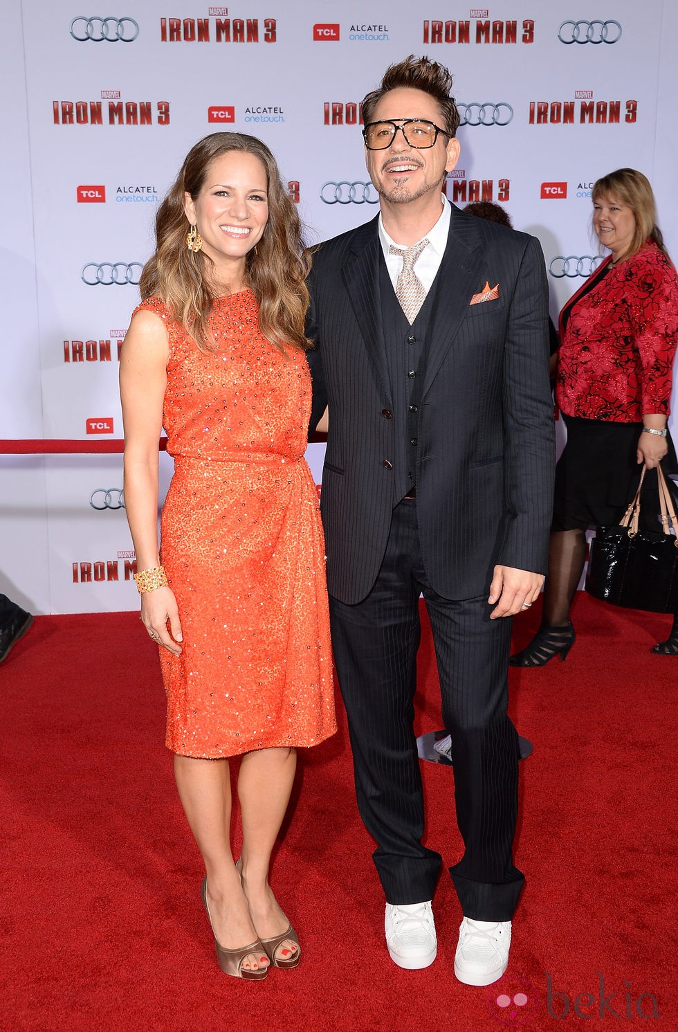 Robert Downey Jr. y su mujer Susan en el estreno de 'Iron Man 3' en Los Ángeles