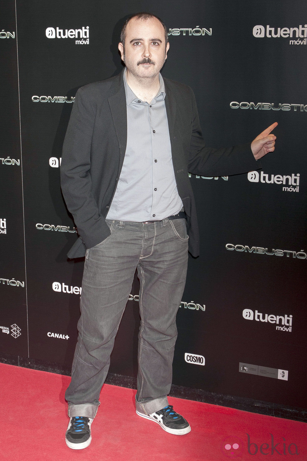 Carlos Areces en el estreno de 'Combustión'