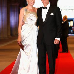 Los principes Felipe y Matilde de Bélgica en la cena previa a la abdicación de la Reina Beatriz de Holanda