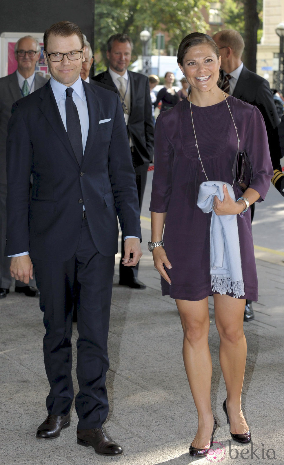 Victoria y Daniel de Suecia en su primer acto oficial tras el anuncio del embarazo