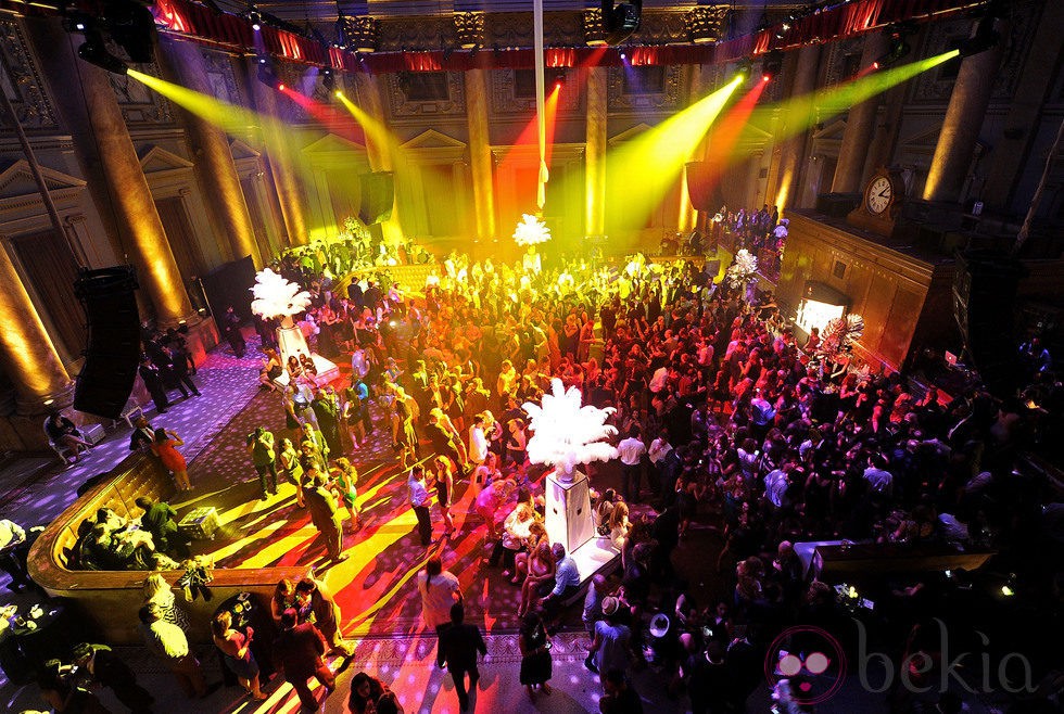 Vista de la fiesta de recién casados de Kim Kardashian y Kris Humphries en Nueva York