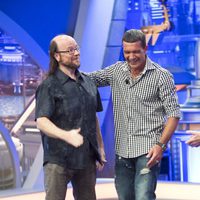 Antonio Banderas y Santiago Segura se divierten en 'El hormiguero'