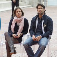 Anabel Medina y Fernando Verdasco en la presentación del Madrid Open 2013