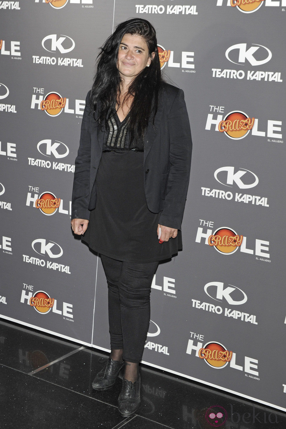 Lucía Etxebarría en la celebración de las 500 funciones de 'The Hole'