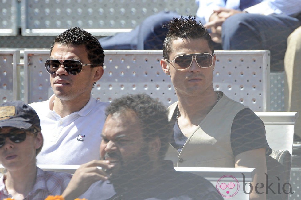 Cristiano Ronaldo y Pepe en la final del Open de Madrid 2013