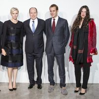 Alberto y Charlene de Mónaco con Andrea Casiraghi y Tatiana Santo Domingo