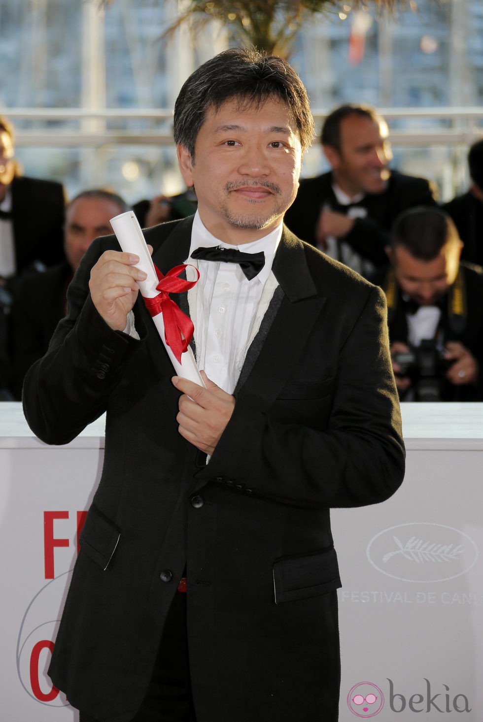 Hirokazu Koreeda en la ceremonia de clausura de Cannes 2013