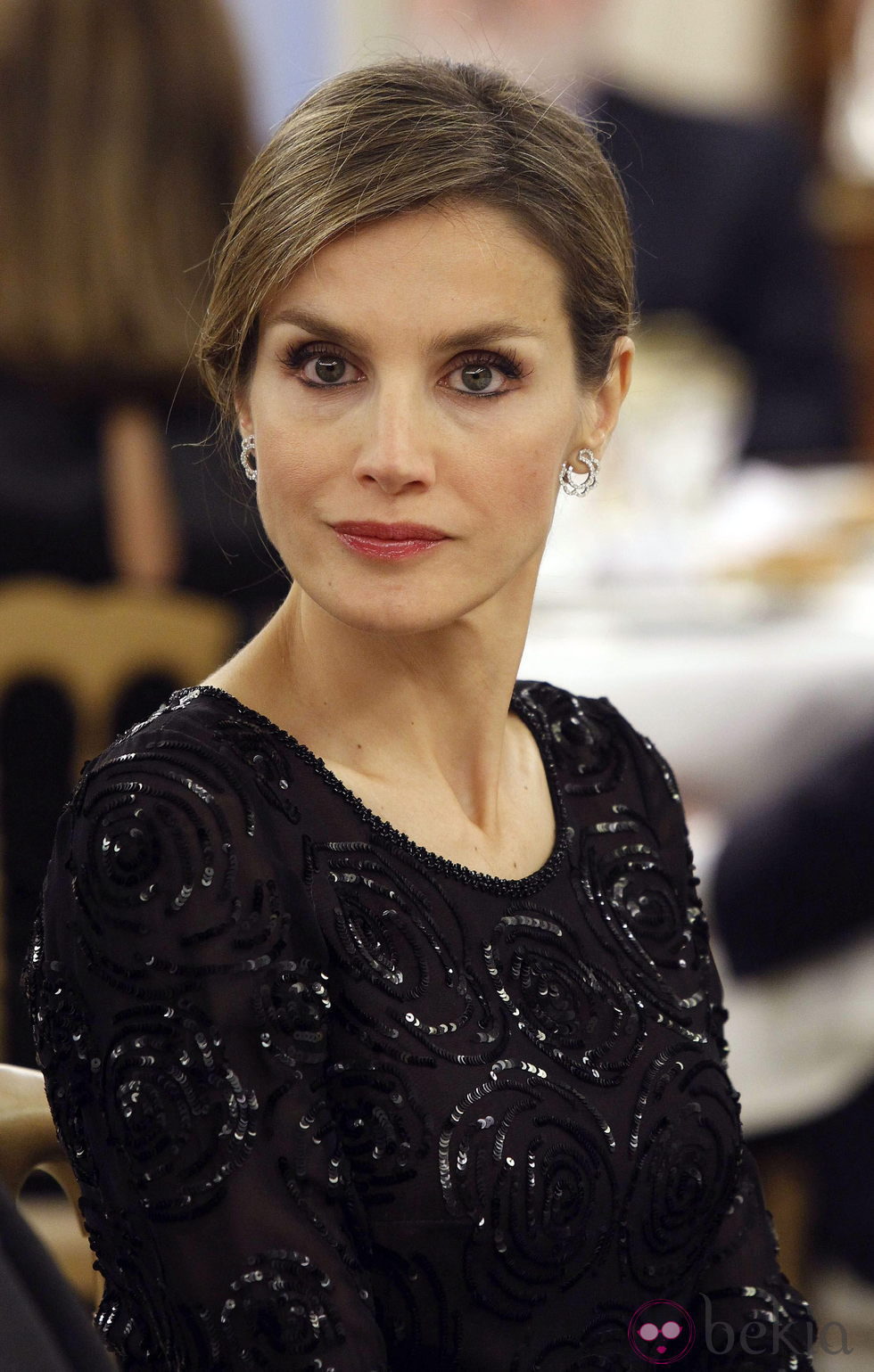La Princesa Letizia en la cena en honor al presidente de Uruguay