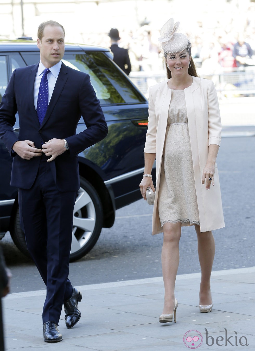 Los Duques de Cambridge en la misa por el 60 aniversario de la coronación de Isabel II