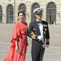 Los Príncipes Federico y Mary de Dinamara en la boda de Magdalena de Suecia y Chris O'Neill