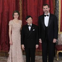 Los Príncipes de Asturias y Naruhito de Japón en la cena de gala en honor a Naruhito de Japón