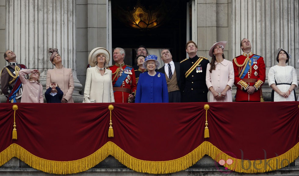 La Familia Real Británica en Trooping the Colour 2013