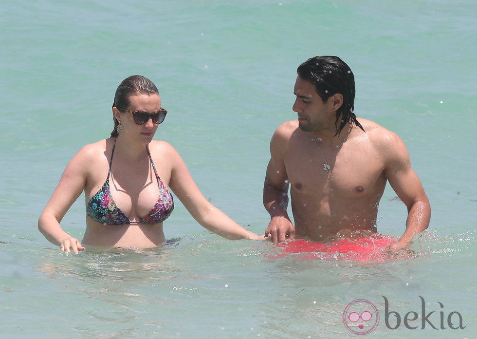 Falcao y Lorelei Tarón, de vacaciones en Miami antes de ser padres primerizos
