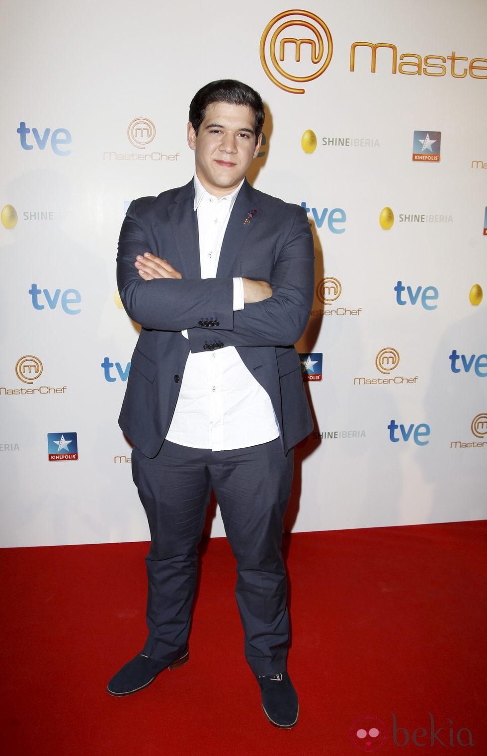 Juan Manuel, el ganador, durante la final del programa 'Masterchef' en Madrid