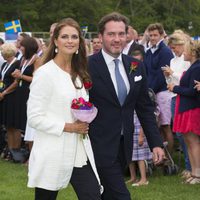 La Princesa Magdalena de Suecia y Chris O'Neill el día del 36 cumpleaños de Victoria de Suecia