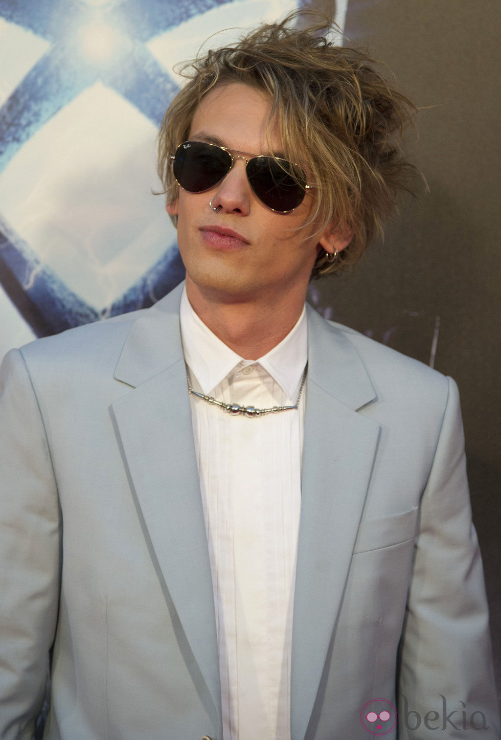 Jamie Campbell Bower en el estreno de 'Cazadores de Sombras: Ciudad de Hueso' en Madrid