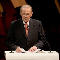 Jacques Rogge en la gala inaugural del 125 congreso del COI en Buenos Aires