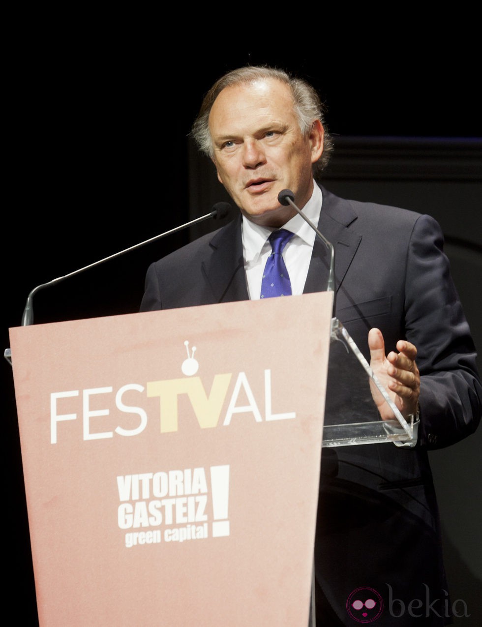 Pedro Piqueras en la clausura del FesTVal de Vitoria 2013