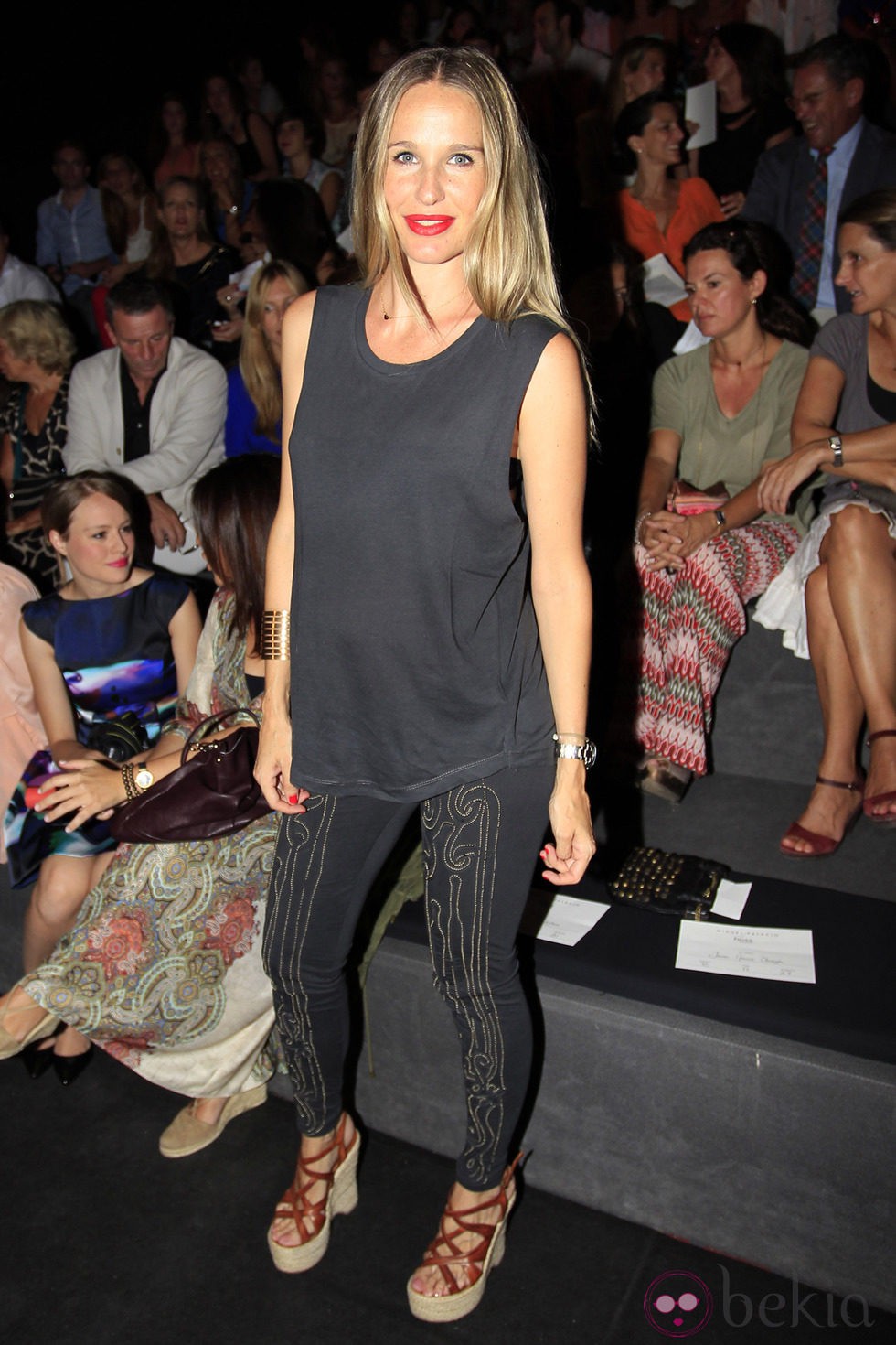 Carola Baleztena en el desfile primavera/verano 2014 de Miguel Palacio en Madrid Fashion Week