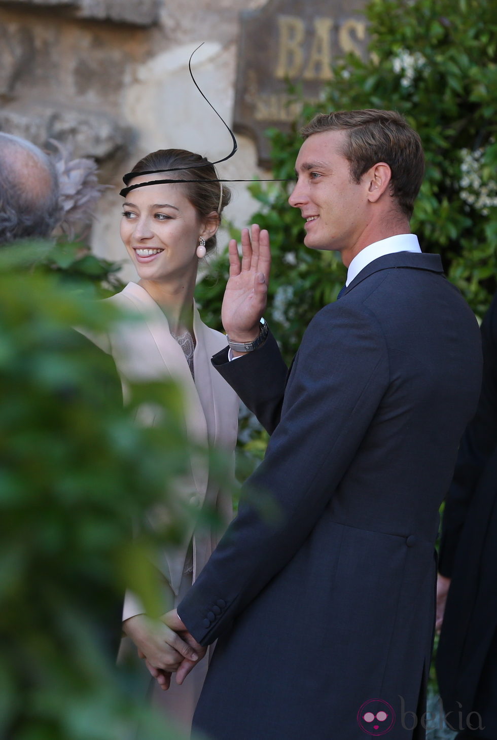 Pierre Casiraghi y Beatrice Borromeo, sonrientes en la boda de Félix de Luxemburgo y Claire Lademacher