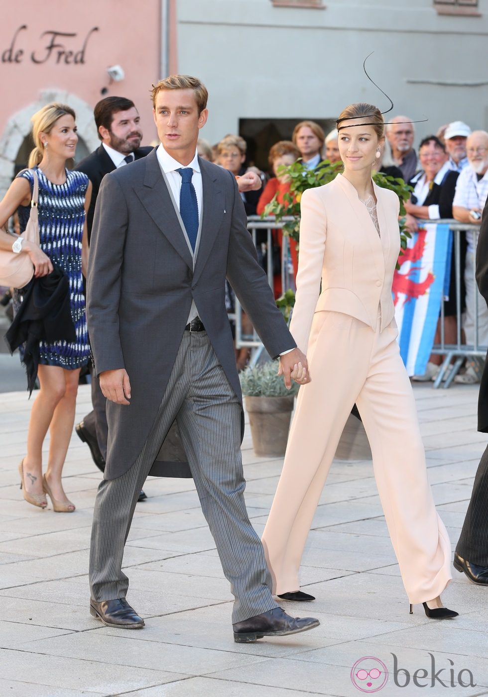 Pierre Casiraghi y Beatrice Borromeo en la boda de Félix de Luxemburgo y Claire Lademacher