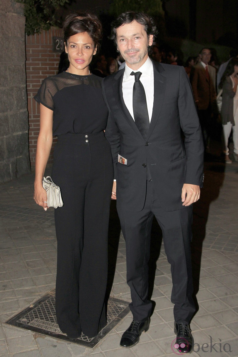 Patricia Pérez y Luis Canut en el funeral de Juan Canut