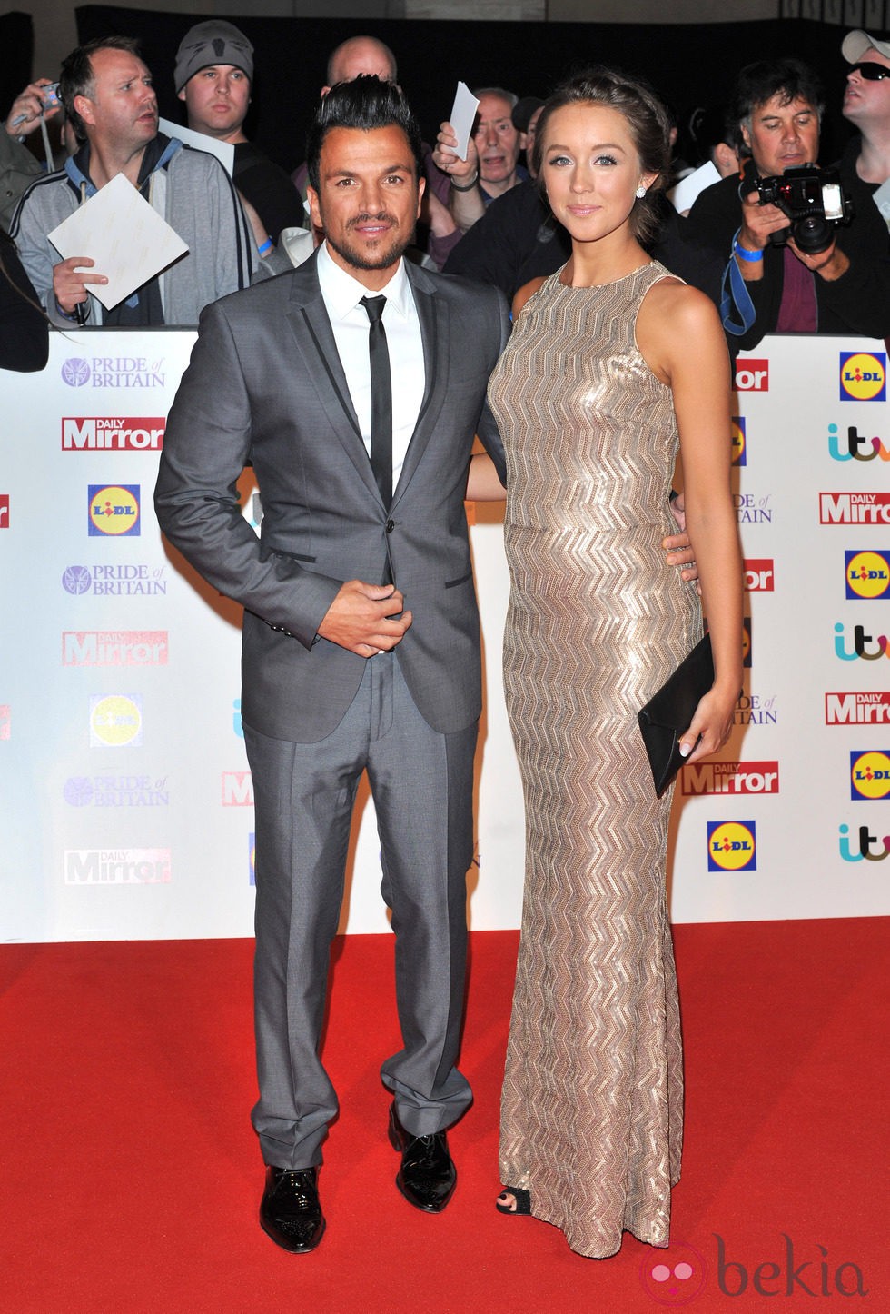 Peter Andre y Emily MacDonagh en la entrega de los Pride of Britain 2013
