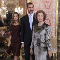 La Reina Sofía y los Príncipes de Asturias en el Día de la Hispanidad 2013