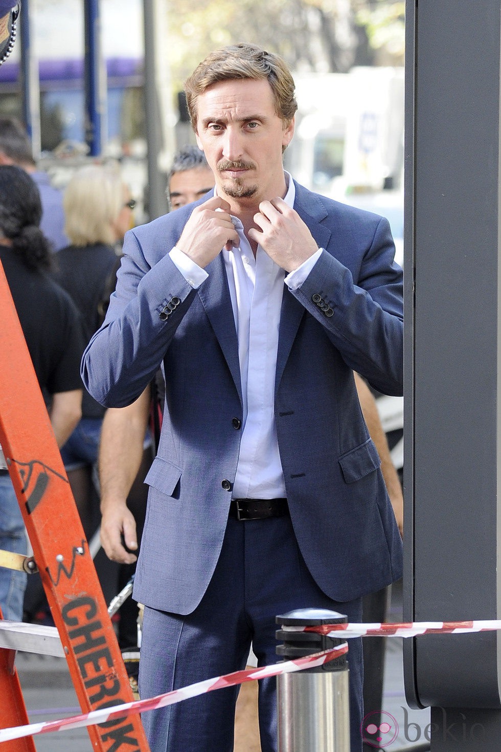 Iván Massagué en el rodaje de 'Pancho' en Madrid