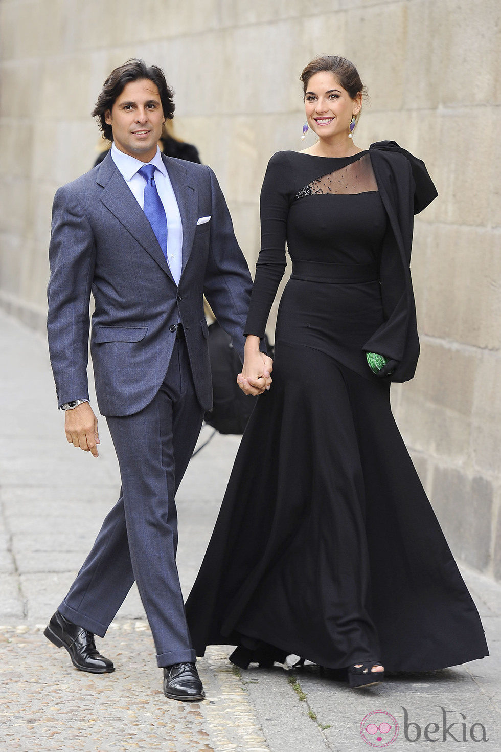 Fran Rivera y Lourdes Montes en la boda del torero Miguel Ángel Perera y Verónica Gutiérrez