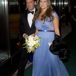 Magdalena de Suecia y Chris O'Neill en la gala de la Cámara de Comercio Sueco-Americana en Nueva York