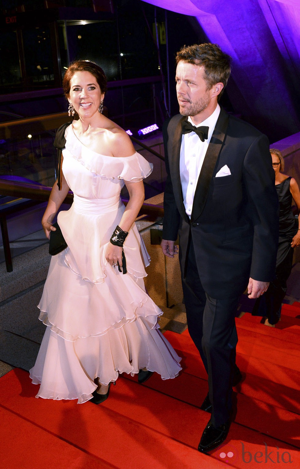 Federico y Mary de Dinamarca en una gala en Sydney