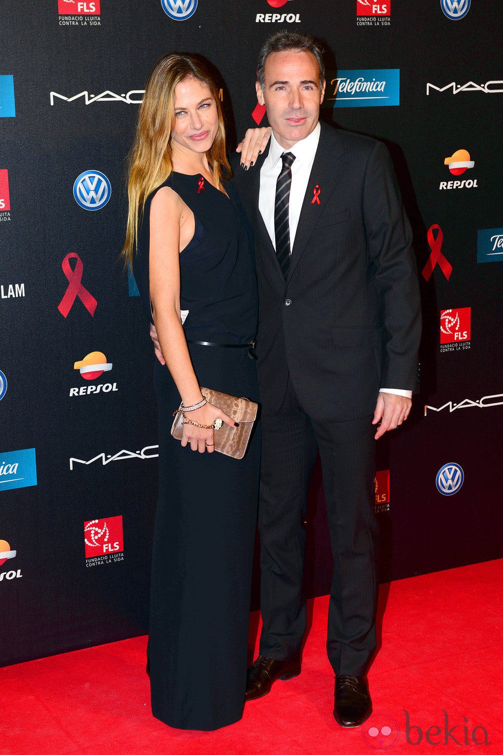 Martina Klein y Álex Corretja en la gala contra el Sida 2013
