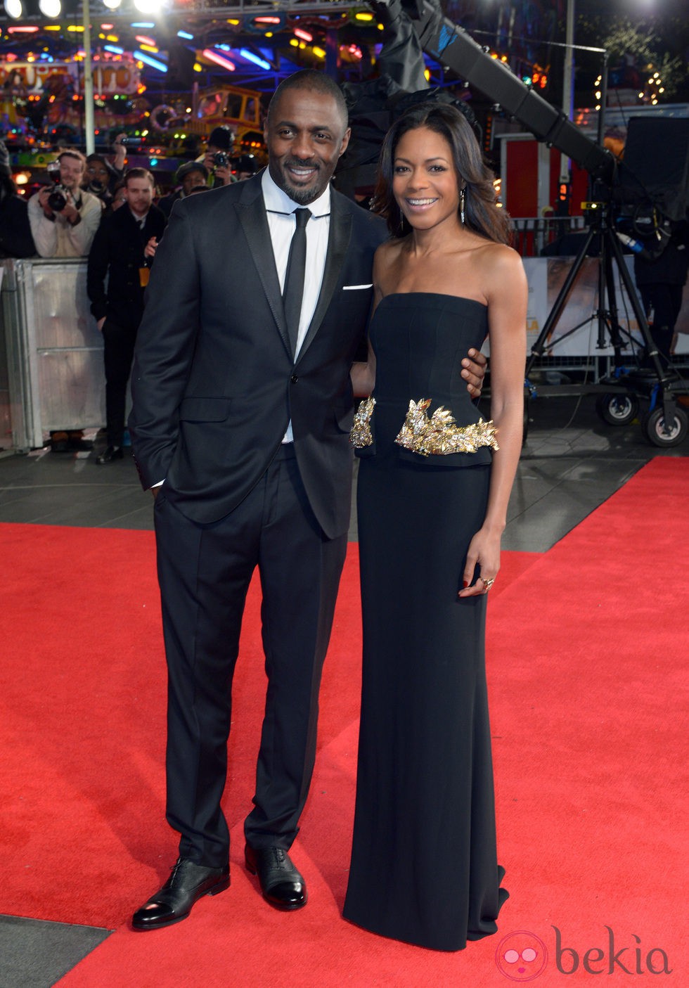 Idris Elba y Naomie Harris en la premiere de 'Mandela, del mito al hombre' en Londres