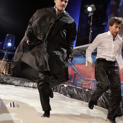 Pablo Motos e Iker Casillas haciendo pruebas en 'El Hormiguero'