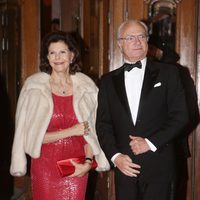 Reina Silvia y el rey Carlos XVI Gustavo de Suecia en el homenaje celebrado con motivo del 70º cumpleaños de la monarca