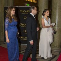 La princesa Magdalena, el príncipe Daniel y la princesa Victoria en en el homenaje celebrado con motivo del 70º cumpleaños de la monarca