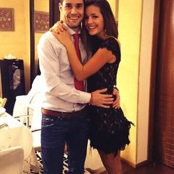 Malena Costa y Mario Suárez celebrando la llegada de 2014