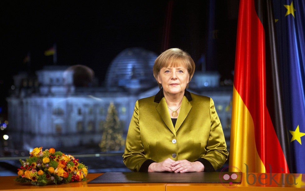 Angela Merkel durante el discurso de Navidad 2013