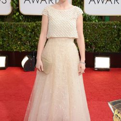 Zooey Deschanel en la alfombra roja de los Globos de Oro 2014
