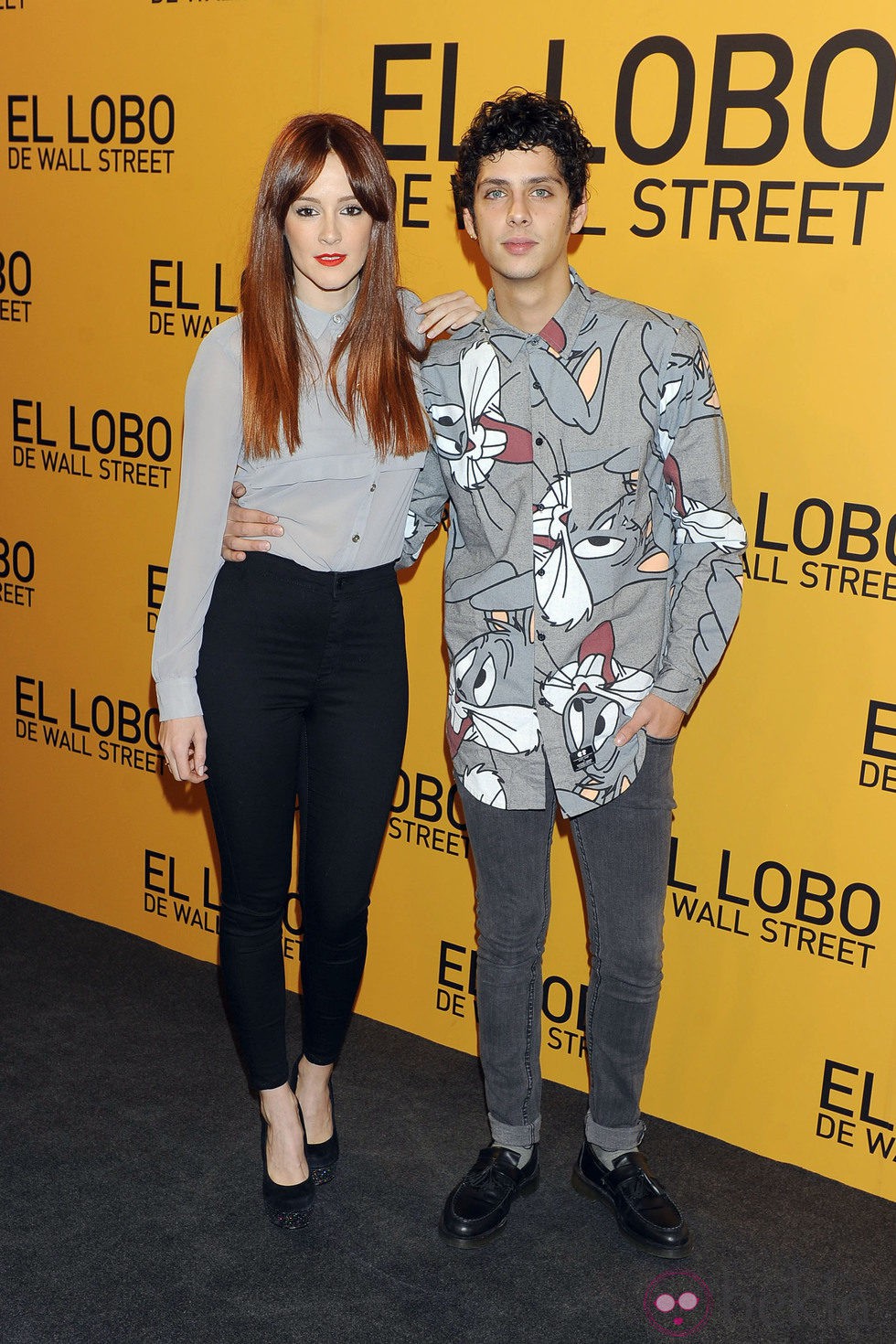 Ana Polvorosa y Eduardo Casanova en el estreno de 'El lobo de Wall Street' en Madrid