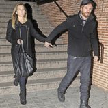 Kira Miró y Macaco en la misa funeral por Simone Bosé