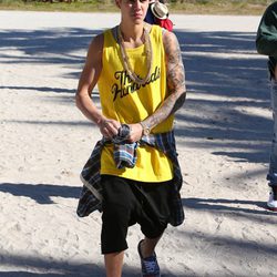 Justin Bieber disfrutando de las playas de Miami