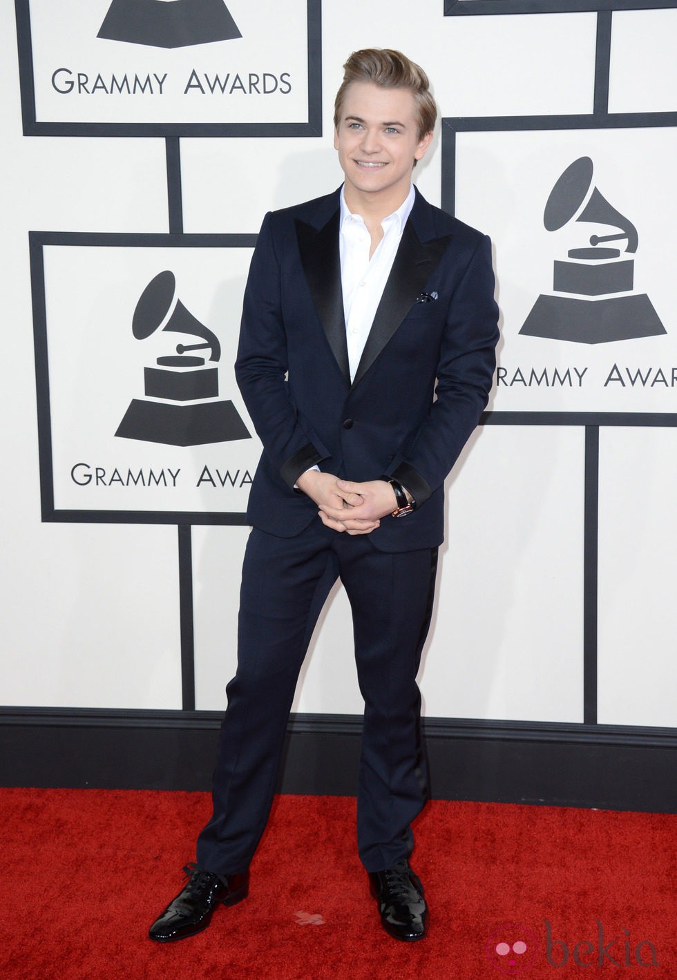 Hunter Hayes en la alfombra roja de los Grammy 2014
