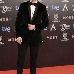 Adrián Lastra en la alfombra roja de los Goya 2014